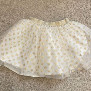 Hanna Andersson gold heart skirt tulle 110 4